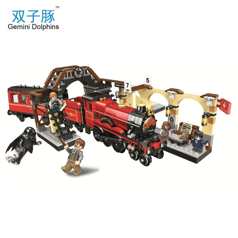 832 шт. модель поезда Hogwarts Express строительные блоки совместимые с Legoings 75955 игрушки