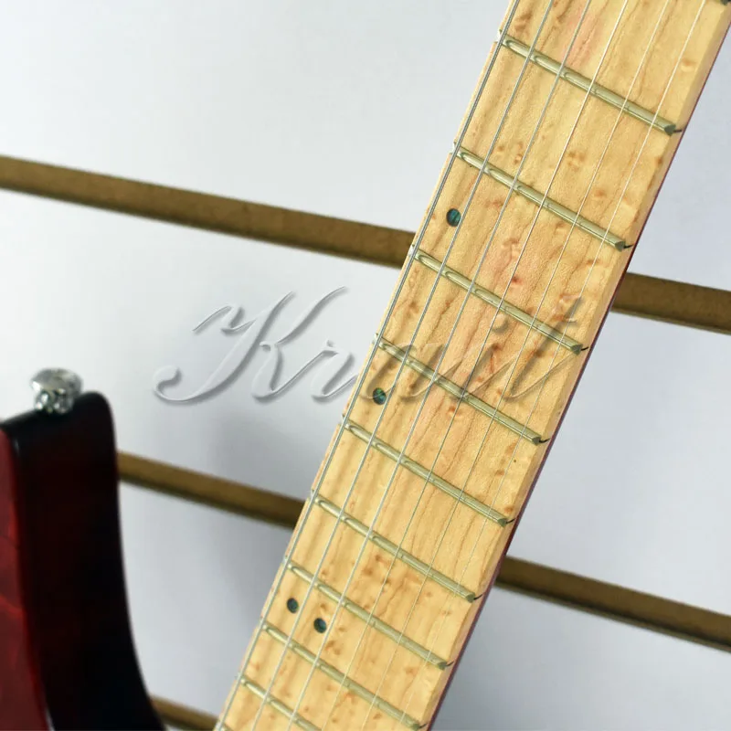 Безголовая гитара 6 струнная безголовая электрогитара strandberg fanned fret золы birdeye fret Пламя клен матовый