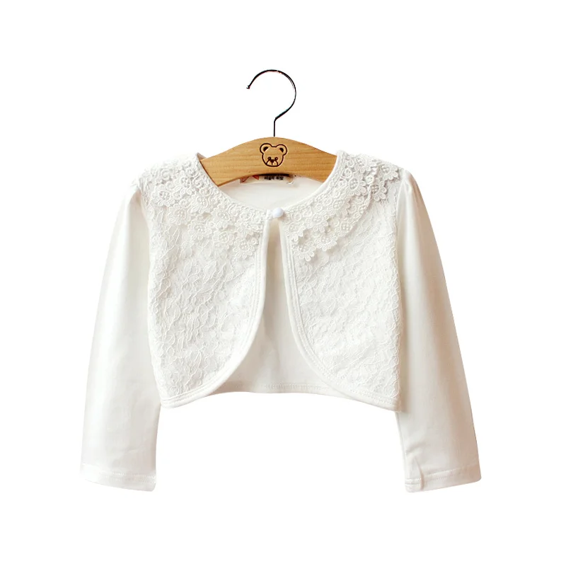 Cute Lace Girls Cardigan Long Sleeve Cotton Girls Coat Spring Summer Kids Cardigan Children Clothing Fashion 3-9T Girls Clothes (2)