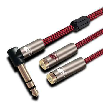 

1/4'' TRS Stereo 6.35mm male to Dual 6.35mm TS Mono female Audio Cable For Mixing Console Amplifier Y Splitter Extension Cord