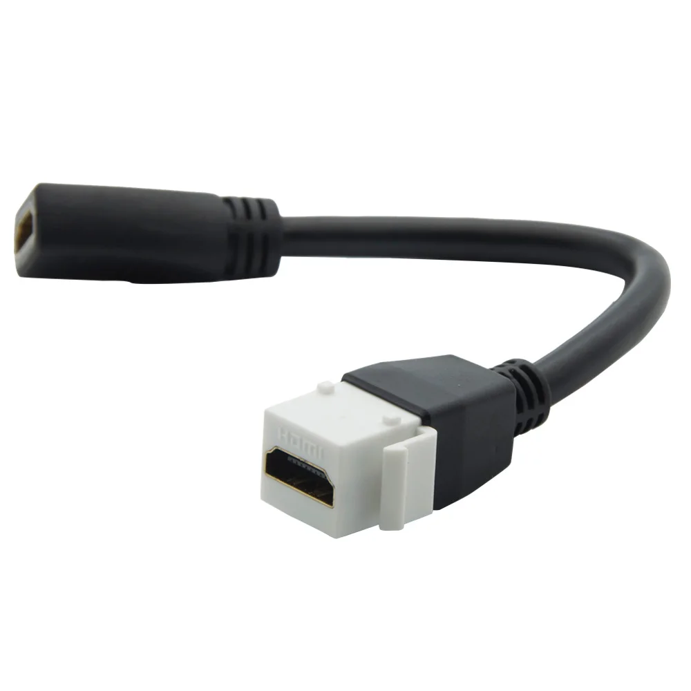 

Keystone HDMI Mounting Wall Plate Connector With 20CM Flexible Cable