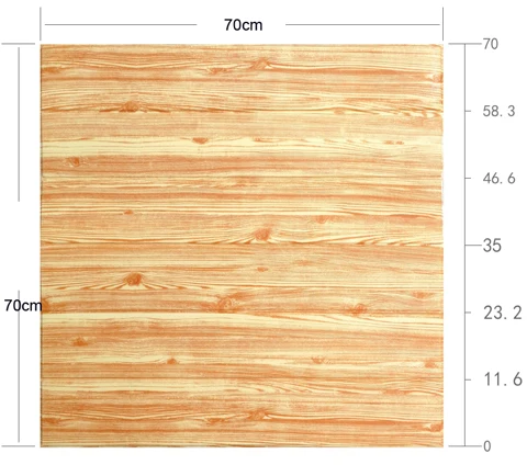 10 шт. Большой размер 70x70 см 3d стикер стены анти-вспенивание деревянные стены шаблон жизни Наклейки для декора комнаты ТВ фон - Цвет: Color 5
