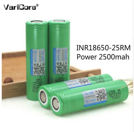 4 шт. Оригинальный varicore INR18650 25RM 18650 2500 mAh разрядная литиевая батарея 20A электронные
