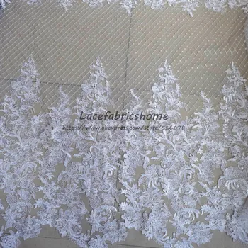 

Free shipping new off white/pink/red fashion embroidery for evinging/show dress lace fabric