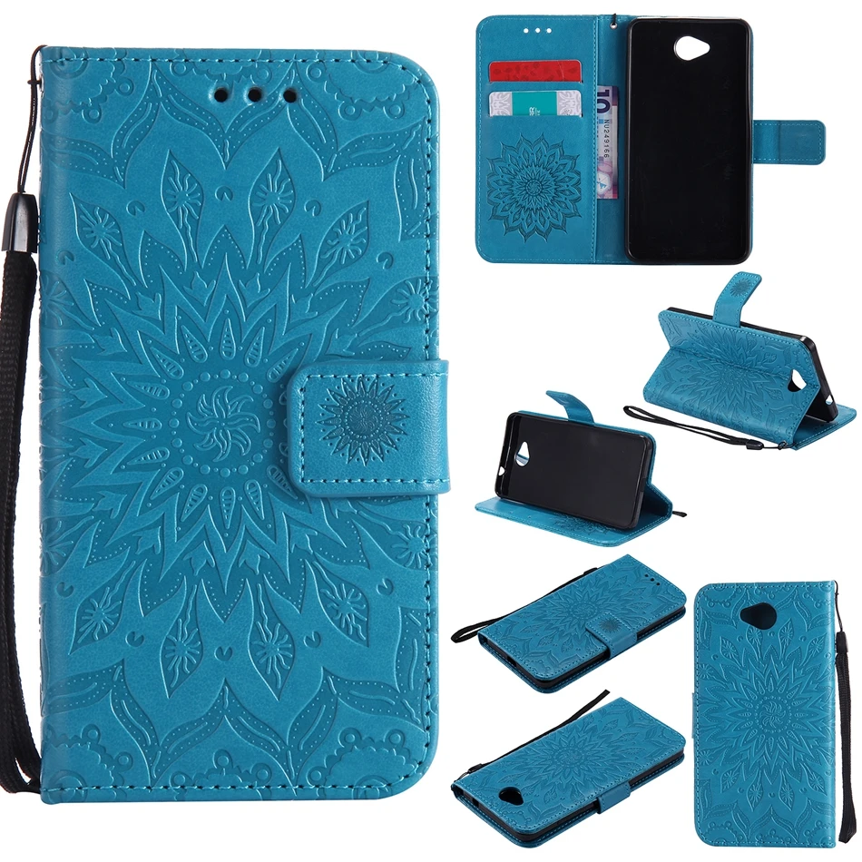 Luxury Leather Emboss Circular flower Phone Bag for Nokia Lumia 640 Case Flip Stand Wallet for Microsoft Lumia 635 550 650 Coque (3)