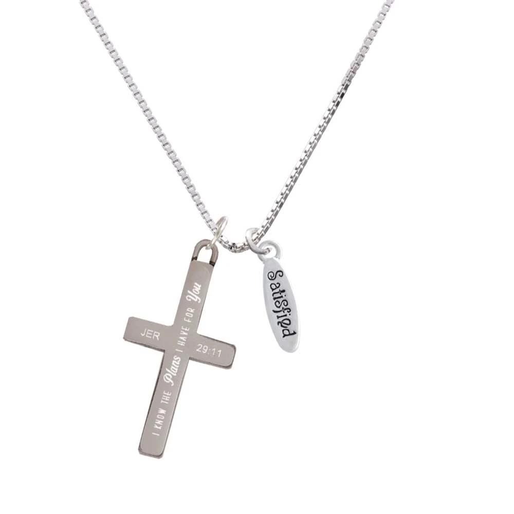 Satisfied Oval - Plans I Have for You - Cross Necklace