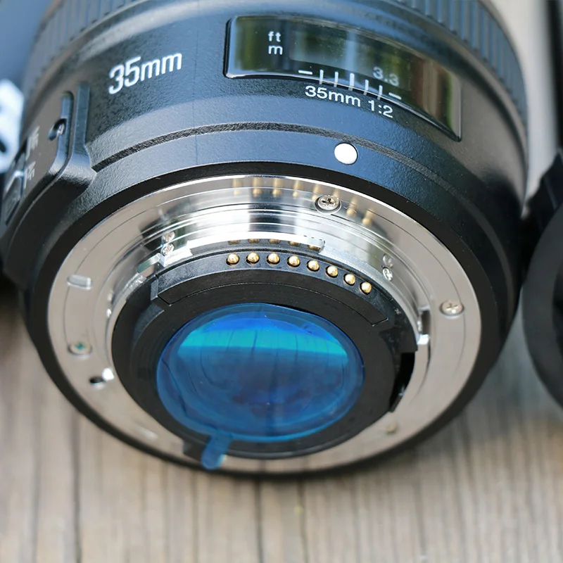 YONGNUO YN 35 мм F2 объектив камеры для Nikon Canon EOS YN35MM объективы AF MF широкоугольный 600D 60D 5DII