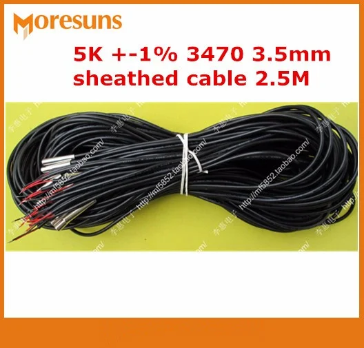 NTC 5K +-1% 3470 3.5mm sheathed cable 2.5M_