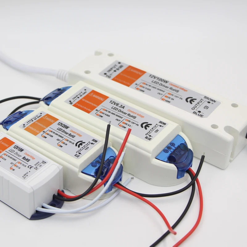AC DC Мощность адаптер 12V постоянного тока до 110V 220V 18W 28W 72W фары для 100 Вт конвертер