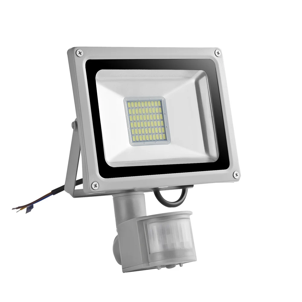 

HUAN JUN SHI Sensor LED Flood Light 30W 220V Floodlights 60 LEDs SMD5730 Infrared Sensor Flood Lamp Outdoor Lighting 2PCS
