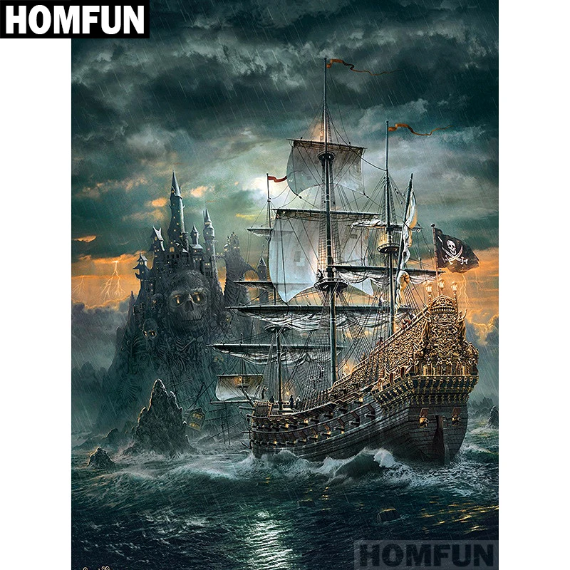 Набор для алмазной вышивки HOMFUN A01632 5D картина с квадратными/круглыми стразами