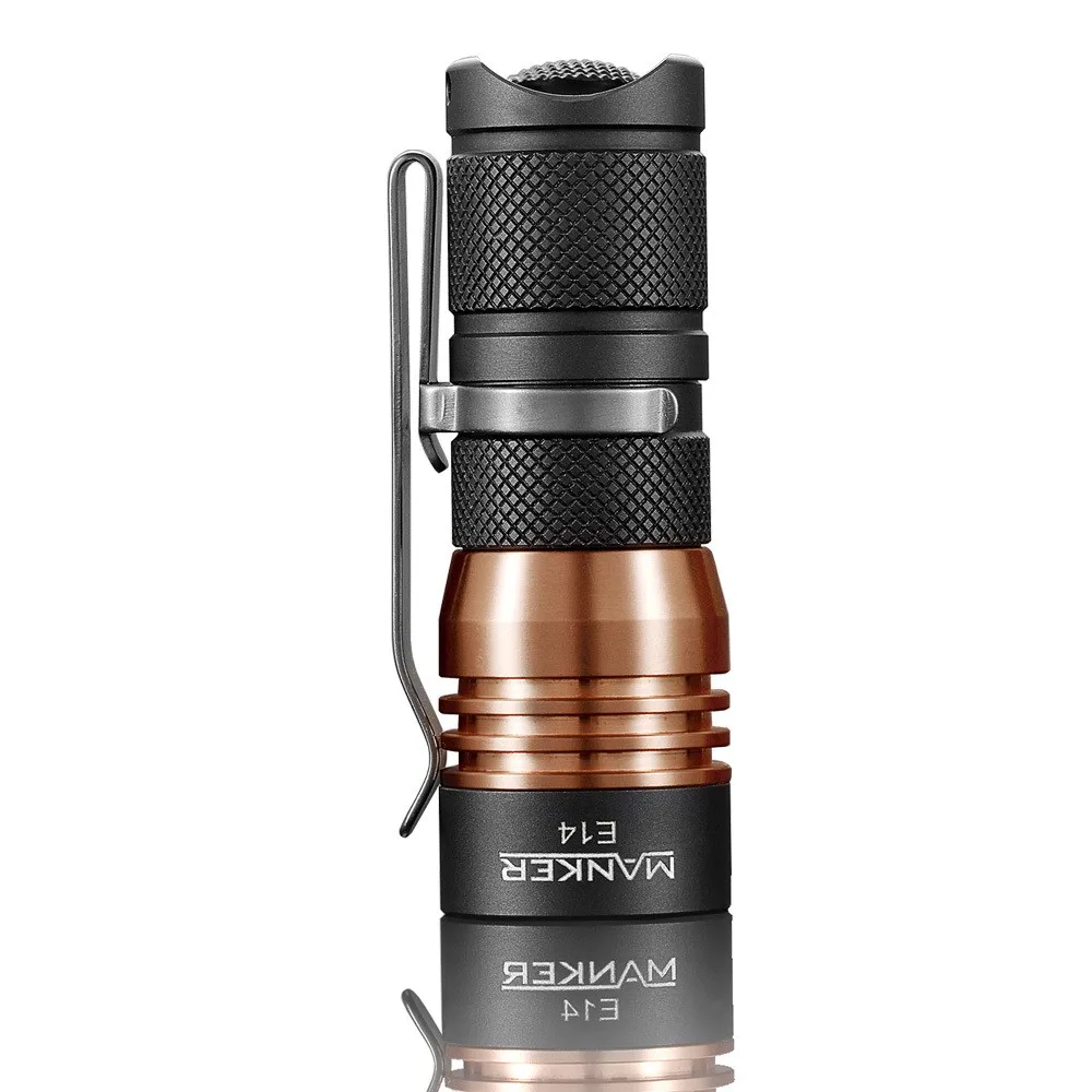 Manker E14 1600 люмен 4x Cree XPG3 LED / Nichia 219C светодиодный фонарик 18350 + трубка высокий слив 18650