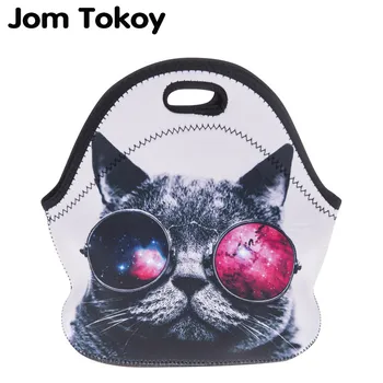 

Jom Tokoy sunglasses cat Thermal Insulated 3d print Lunch Bags for Women Kids Thermal Bag Lunch Box Food Picnic Bags Tote Handba