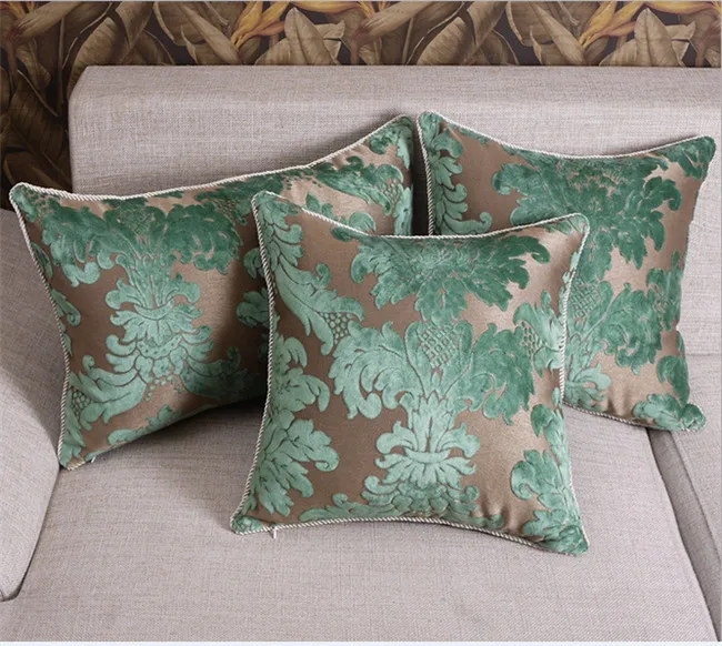 

Europe 45" 50" 60" velvet pile Pillowcase luxury/Elegant/Green/Home/Sofa/Clusters/Car Decor Cushion /PillowCases