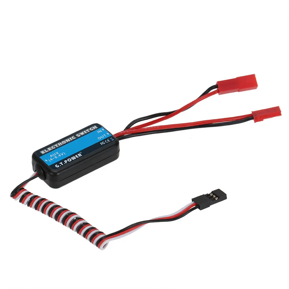 

High-power Remote Control Electronic Switch RC Parts G.T.POWER 4 - 8.4V Electrical Switch for RC Aircraft Helicopter Car Drone