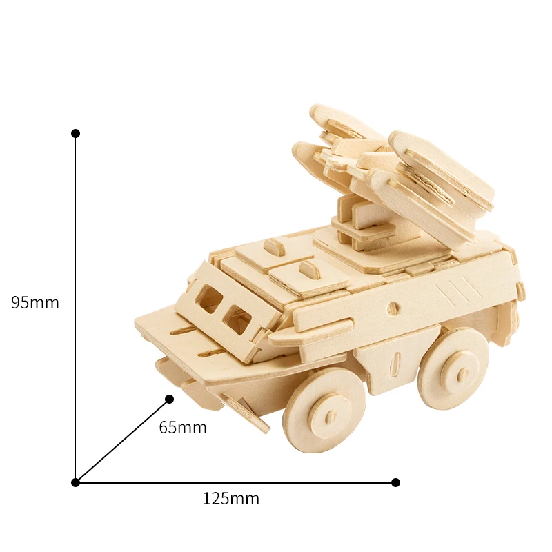 Robotime DIY 3D деревянный автомобиль грузовик игра-головоломка для детей натуральный цвет игрушка модель строительные наборы Развивающие хобби подарок JP237