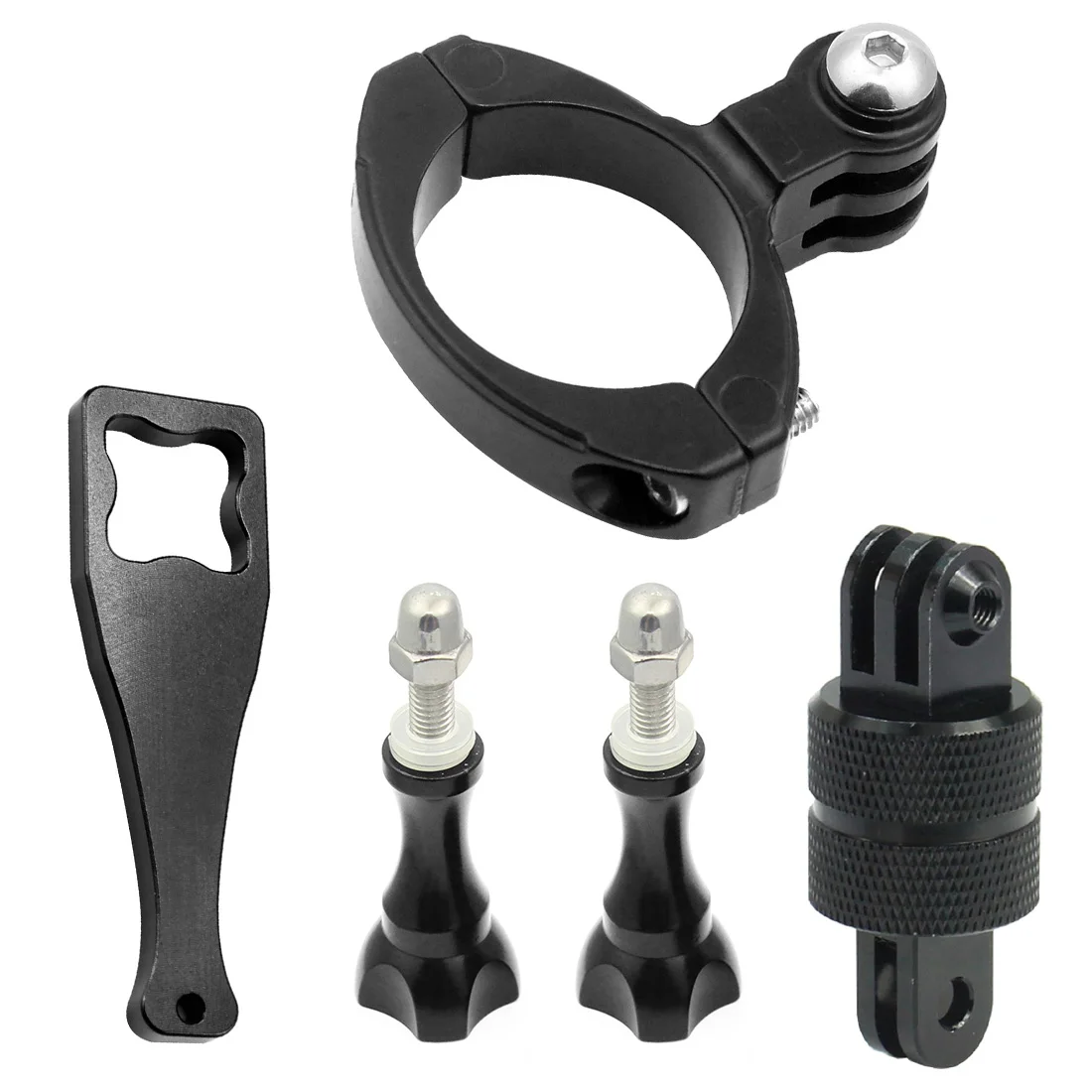 

Aluminum Bike Motorcycle Handlebar &360 Degree Swivel Rotating Adapter with Screw for Gopro Hero 6 5 4 3 Xiaomi Yi Action Camrea