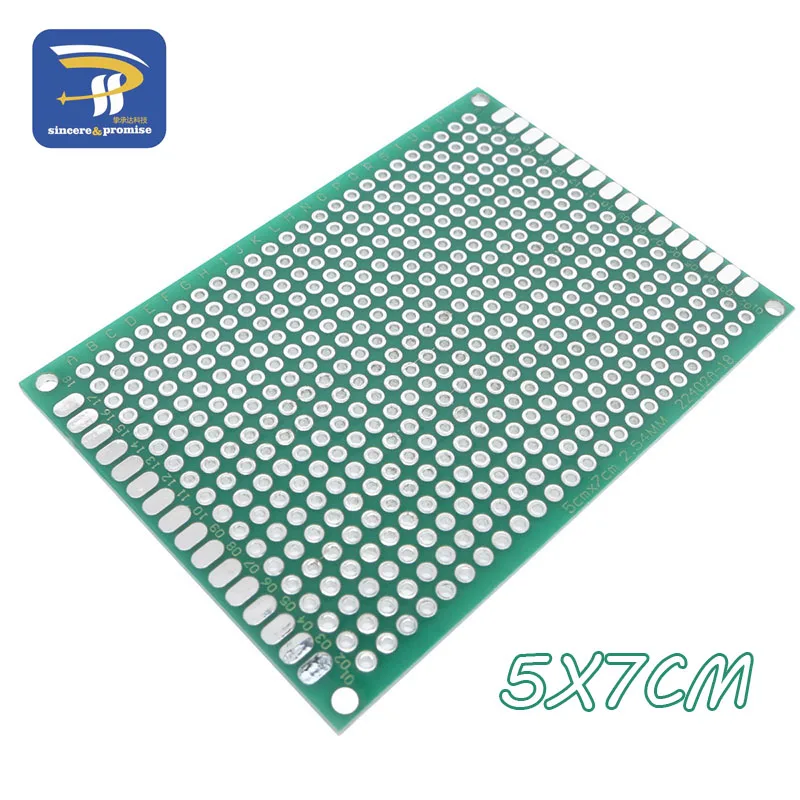 5*7 см PCB 5x7 2 54 мм двухсторонний Прототип diy универсальная печатная плата |