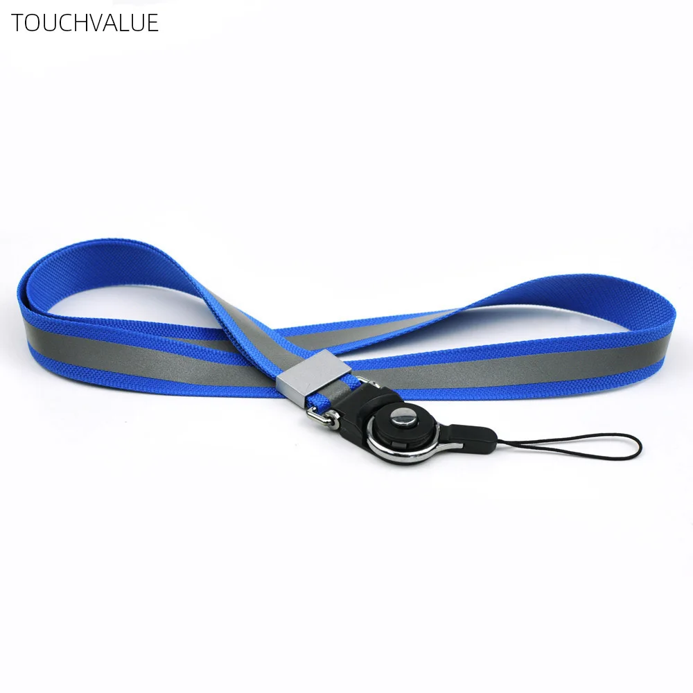

10pcs/lot High Quality Mobile Phone Lanyard Reflective Rope Rotation Buckle For Employee Badge Kids Student 42x2cm