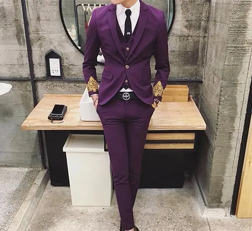 Latest Coat Pant Designs Blue Purple 