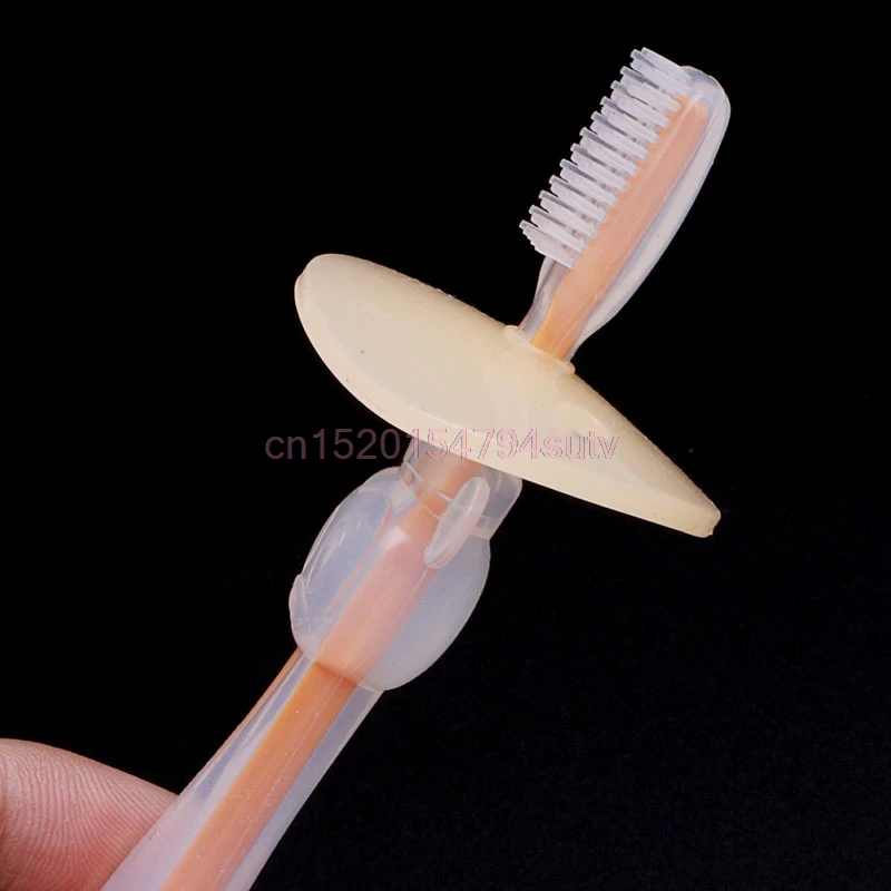 Детский Прорезыватель для обучения зубов мягкая Зубная щётка щетка безопасные гибкие# h055