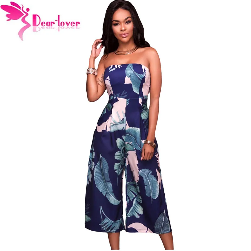 strapless capri romper
