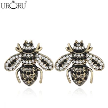 

Fashion Stud Earrings Beetle Stud Earrings For Women bee insect with Rhinestone Individuality party wedding earrings