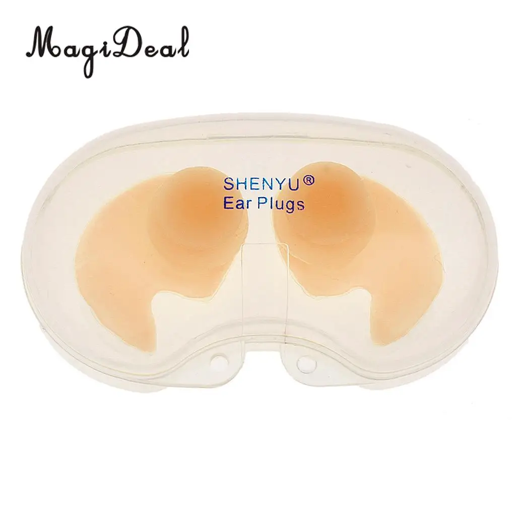 MagiDeal High Quality Waterproof Soft Silicone Swimming Earplugs Prevent Water Ear Plugs Jellyfish Style for Hearing Protection 