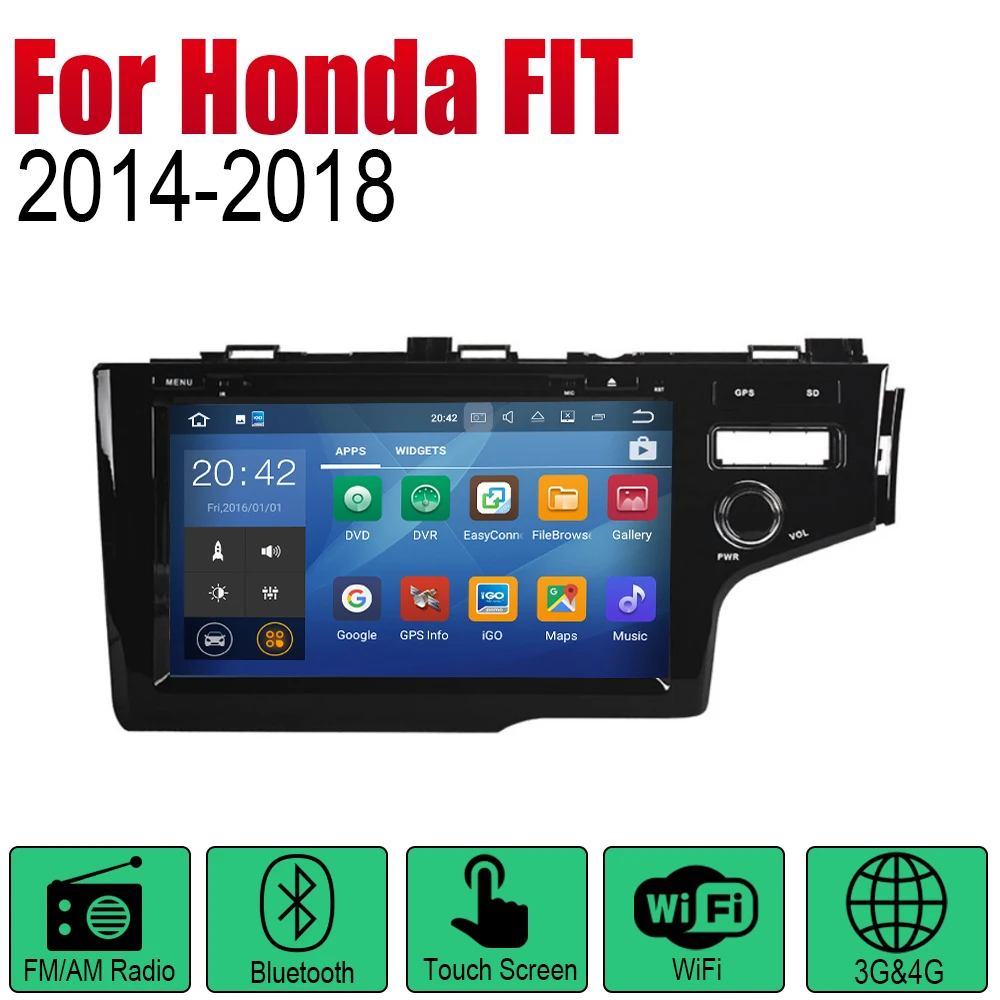 Best Android Car DVD GPS Navi for Honda FIT 2014~2018 player Navigation WiFi Bluetooth Mulitmedia system audio stereo EQ RHD 1 Best Android Car DVD GPS Navi for Honda FIT 2014~2018 player Navigation WiFi Bluetooth Mulitmedia system audio stereo EQ RHD 1