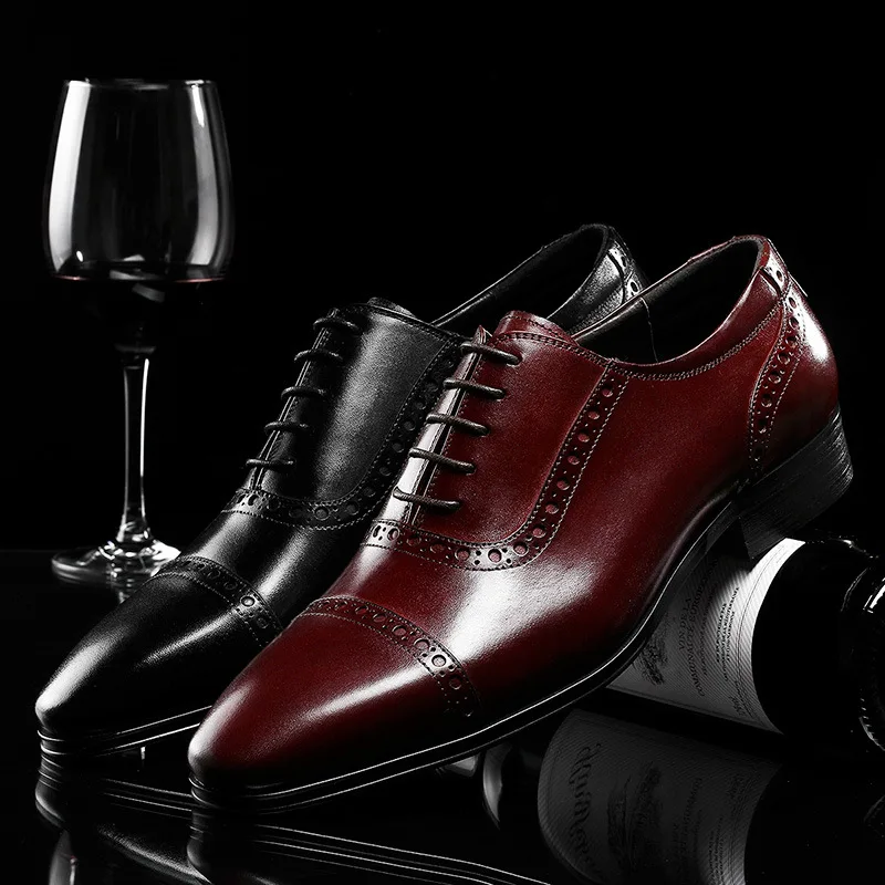Top Brand Fashion Brocade Carved Business Dress Genuine Leather Men Shoes Wedding Shoes Casual Office Work Shoes Male Oxfords Top Brand Fashion Brocade Carved Business Dress Genuine Leather Men Shoes Wedding Shoes Casual Office Work Shoes Male Oxfords