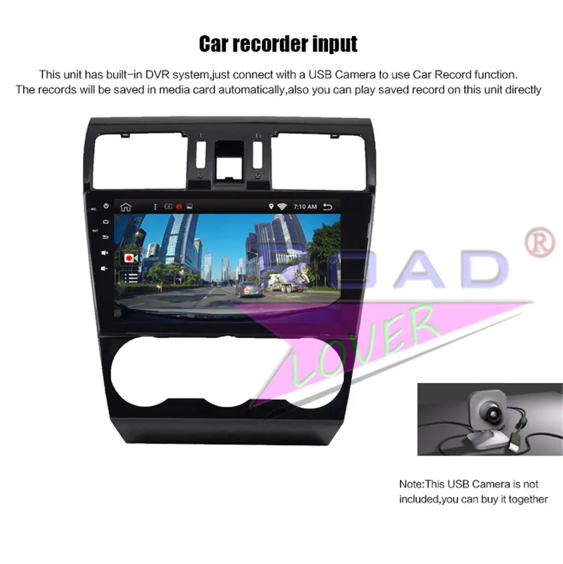 Perfect Autoradio Android 8.1 Car Multimedia Player For Subaru WRX Forester 2013 Stereo GPS Navigation 2 Din Auto Head Unit 8 Core 64G 16