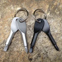 2Pcs/set Key Screwdriver EDC Outddor Camping Survival Equipment Tourism Multifunctional Portable Mini Keychain Tools