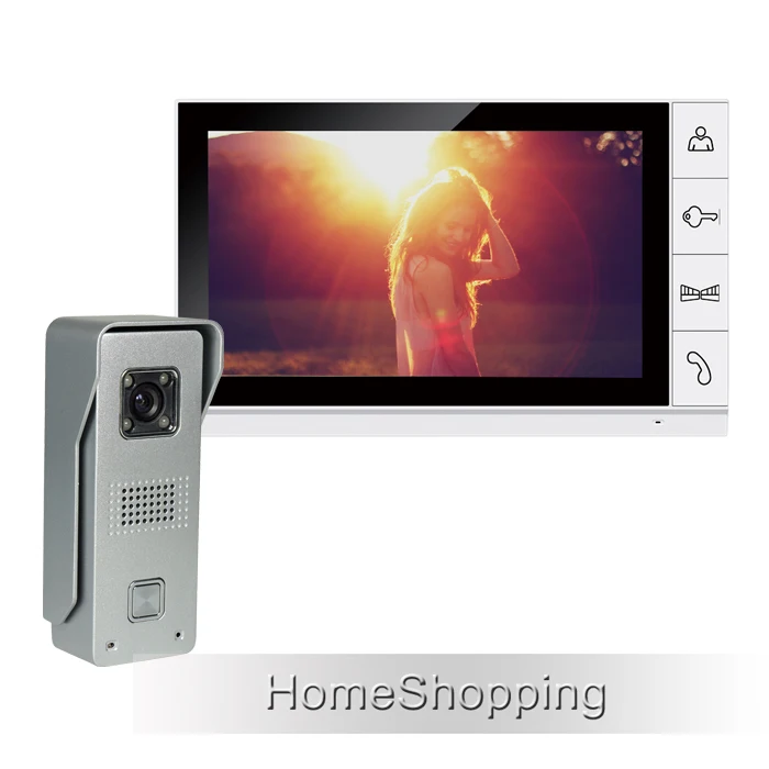 Wired 9 Color Screen Video Door phone Intercom System With 1 Night Vision Door bell Camera