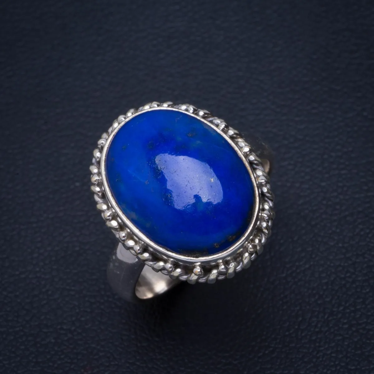 

Natural Lapis Lazuli Handmade Unique 925 Sterling Silver Ring 7.5 B1182