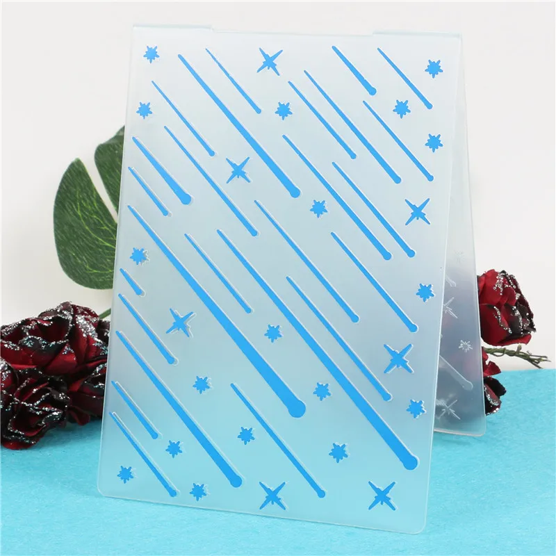 

Meteor Stamps Star Plastic Embossing Folder Template For Scrapbooking Photo Album Paper Card Making