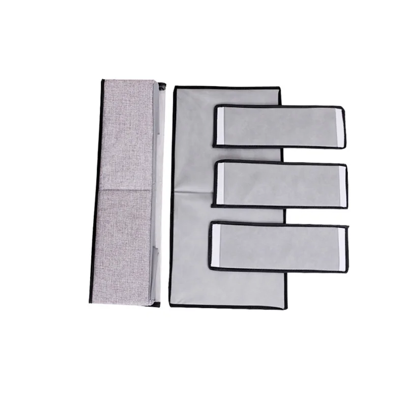  Foldable grid shoe box storage bag thick fabric transparent shoe box dust bed bottom shoe storage b