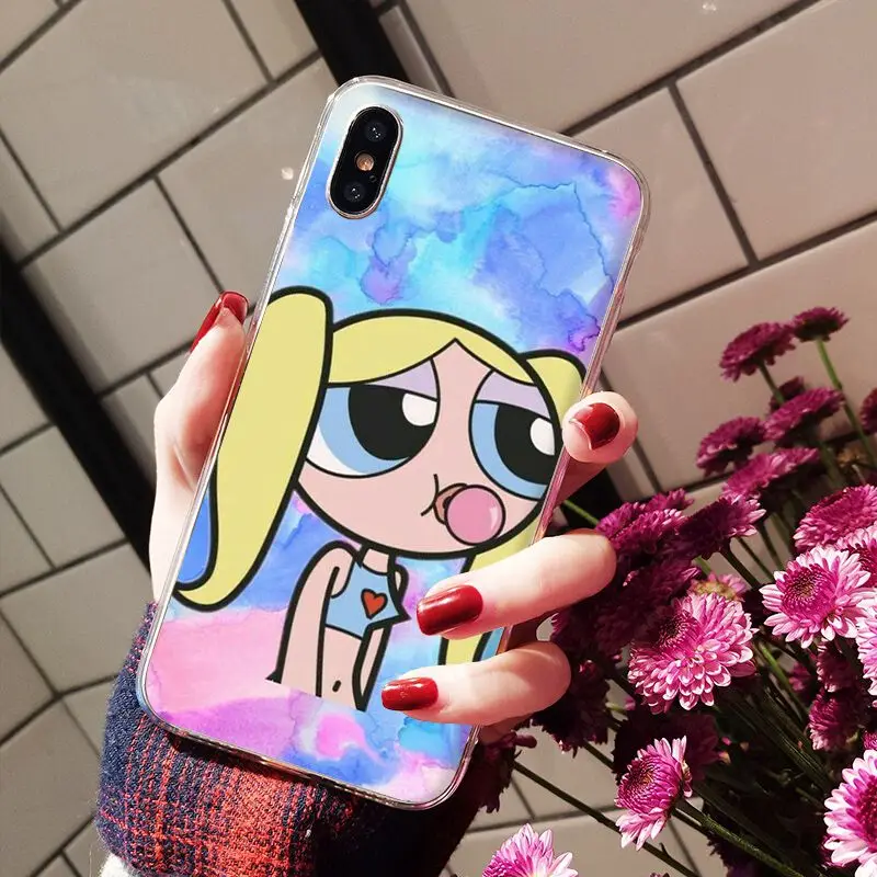 Yinuoda супер милый Powerpuff Girls Мягкий силиконовый чехол для телефона для Apple iPhone 8 7 6 6S Plus X XS MAX 5 5S SE XR мобильных телефонов