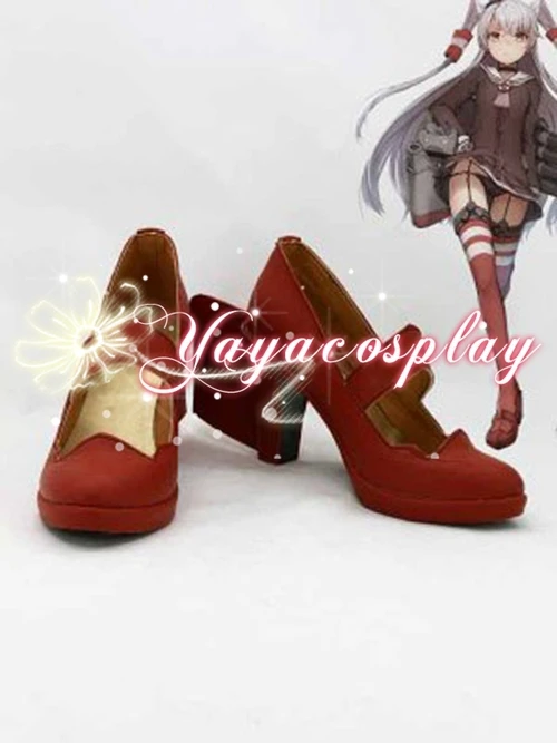 Freeshipping Kantai Collection Cosplay Amatsukaze Shoes #KTCC019 hand made Custom for Halloween | Тематическая одежда и