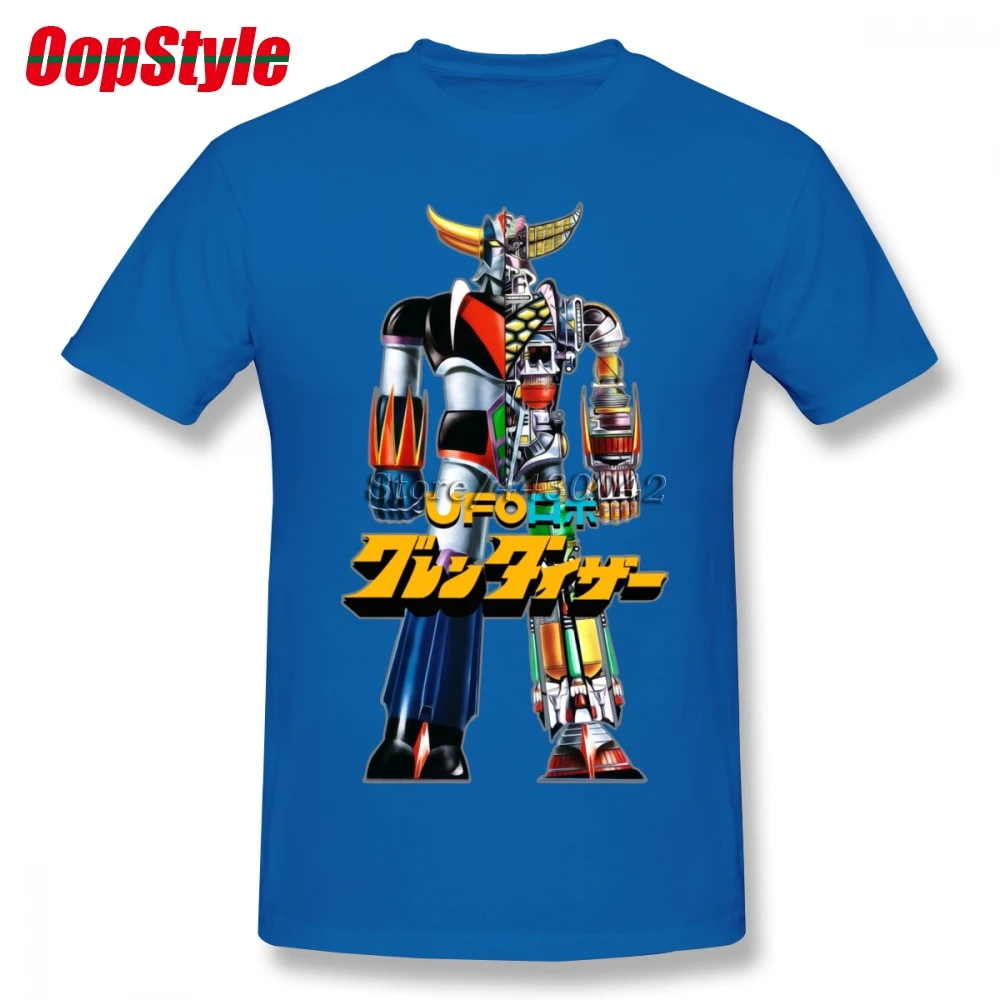 Мужская футболка с коротким рукавом Mazinger Z UFO Robot Grendizer хлопковая Футболка