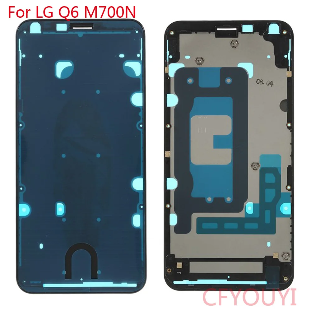 

Black Color LCD Bracket Frame Bezel Support Housing Replacement Part For LG Q6 M700N
