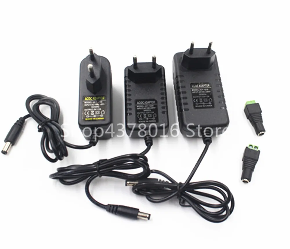 DC12V адаптер AC100 240V трансформаторы из положить 1A / 2A 3A Питание для Светодиодные