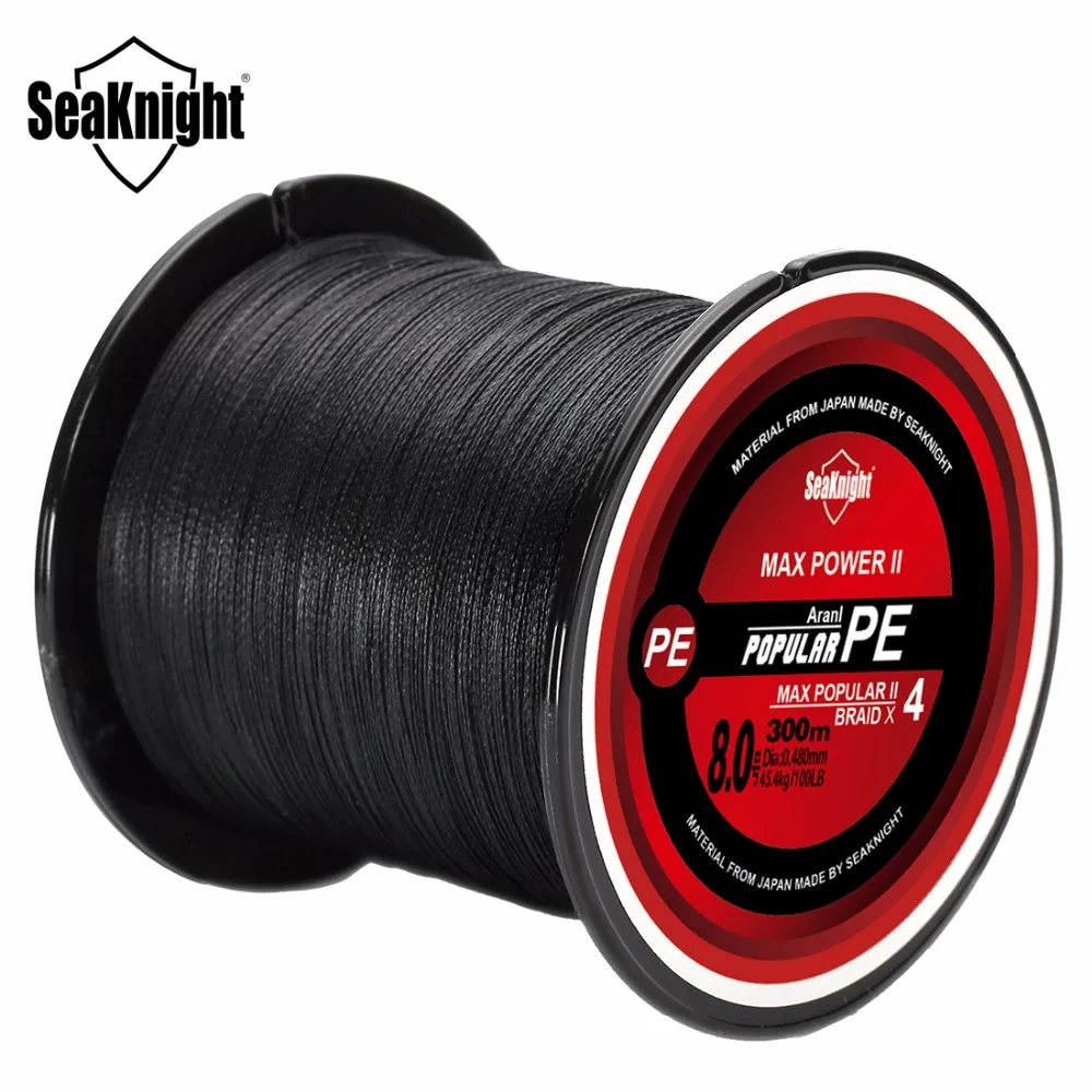 SeaKnight TriPoseidon 300 м PE плетеная леска Мультифиламент 4 нитей лески 8 10 15 20 25 30 40 50 60LB ловли карпа - изображение