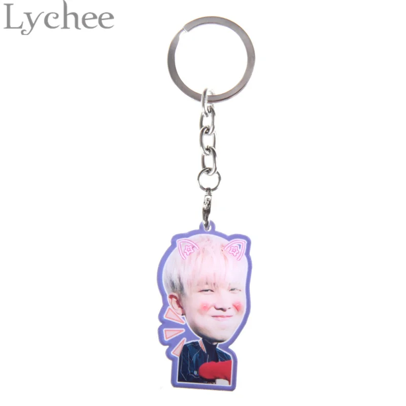 Lychee 1 piece KPOP BTS Bangtan Boys Key Chain JIN SUGA JIMIN JUNG KOOK