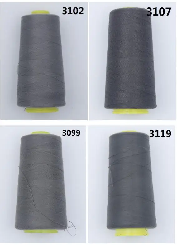 Нить для шитья из полиэстера ярдов 40 s/2 высокая скорость 402 швейные нитки типа ручной линии 3000-вышивка нитью-темно-серый серии