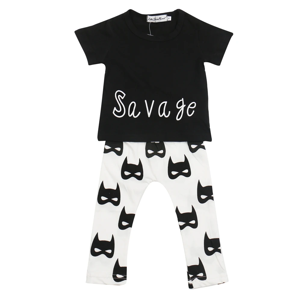 Черный комбинезон для младенцев с короткими рукавами и принтом Бэтмена для маленьких мальчиков и девочек Одежда для новорожденных