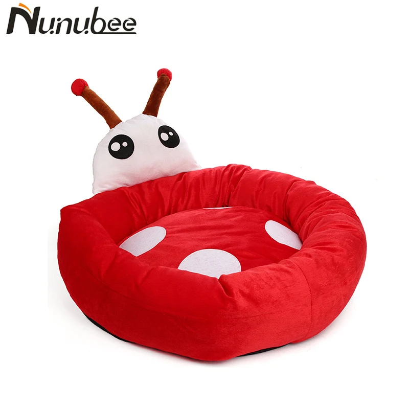 

Nunubee Round Cute Ladybird Shape Dog Cat Bed House Warm Soft chien mascotas Sleeping Hondenmand Pet bed