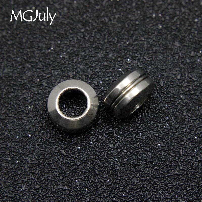 

2pcs/Lot Jewelry Parts Stainless Steel Beads Bracelet Spacer Beads Necklace Pendant DIY Handmade Making Jewelry Findings AC040