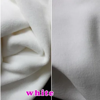 

White Knitted Cotton Fabric Span Velour Fabric Thermal Underwear Fabric Hoodies Sold By The Yard Free Shipping