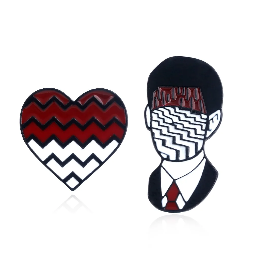 

Twin Peaks brooch Dale Cooper Acrylicpin brooch Gift for her Laser cut Burning wood art 21st birthday gift man Christmas gift