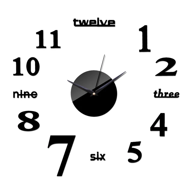 moderne wohnzimmeruhr, 2017 neue 3d diy uhr wanduhren home decoration acryl spiegel moderne, Design ideen